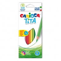 Цветни моливи - 12 цв. дълги Carioca - Tita